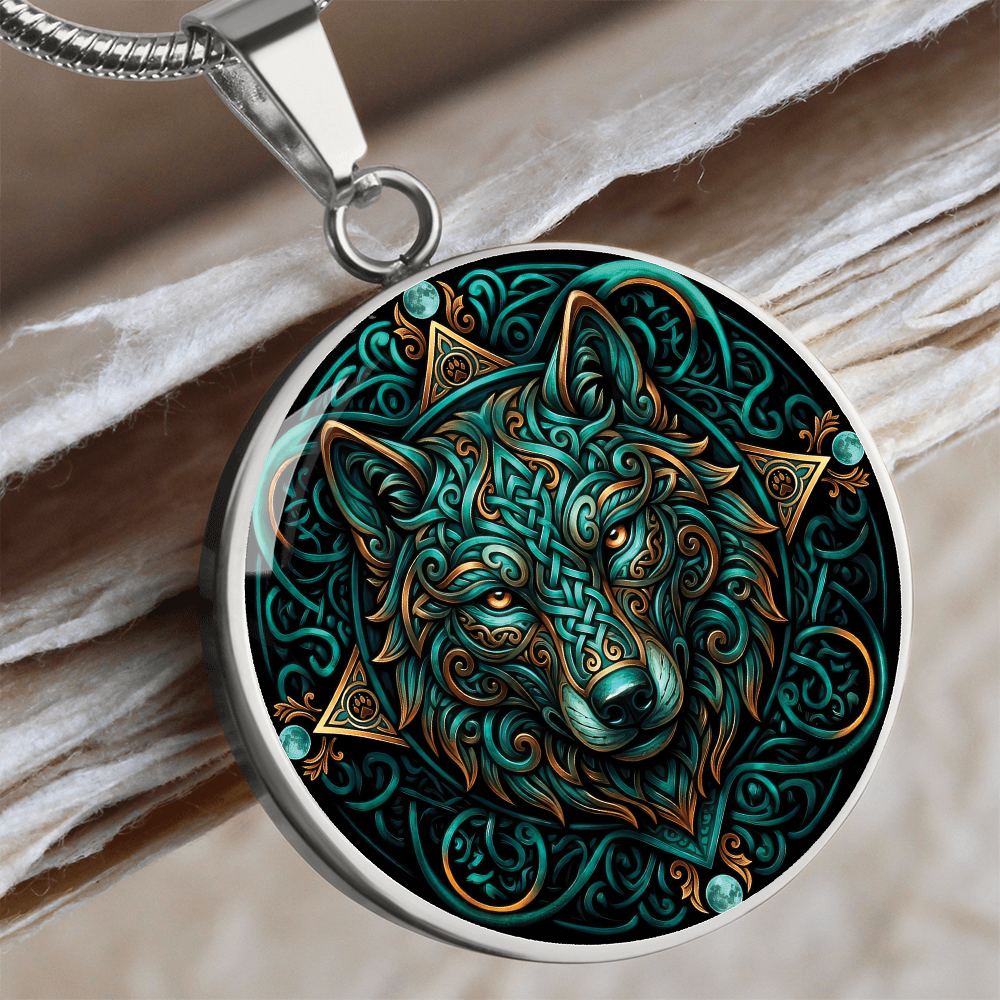Celtic Wolf Necklace - Symbolizing Guardianship and Protection