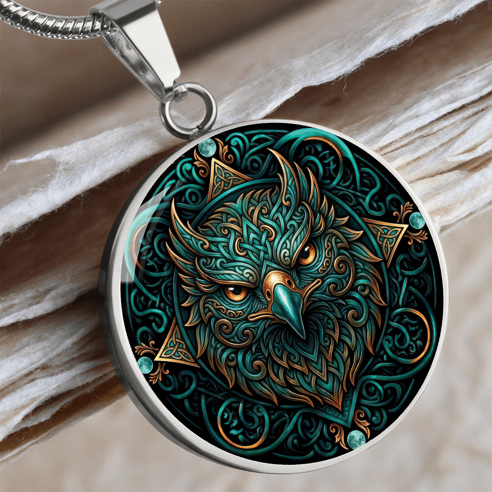 Celtic Hawk Necklace – Symbolizing Vision and Spiritual Guidance