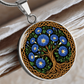 Celtic Tree of Life Pendant Necklace - Morning Glory September Birth Flower Jewelry