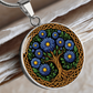Celtic Tree of Life Pendant Necklace - Aster September Birth Flower Jewelry