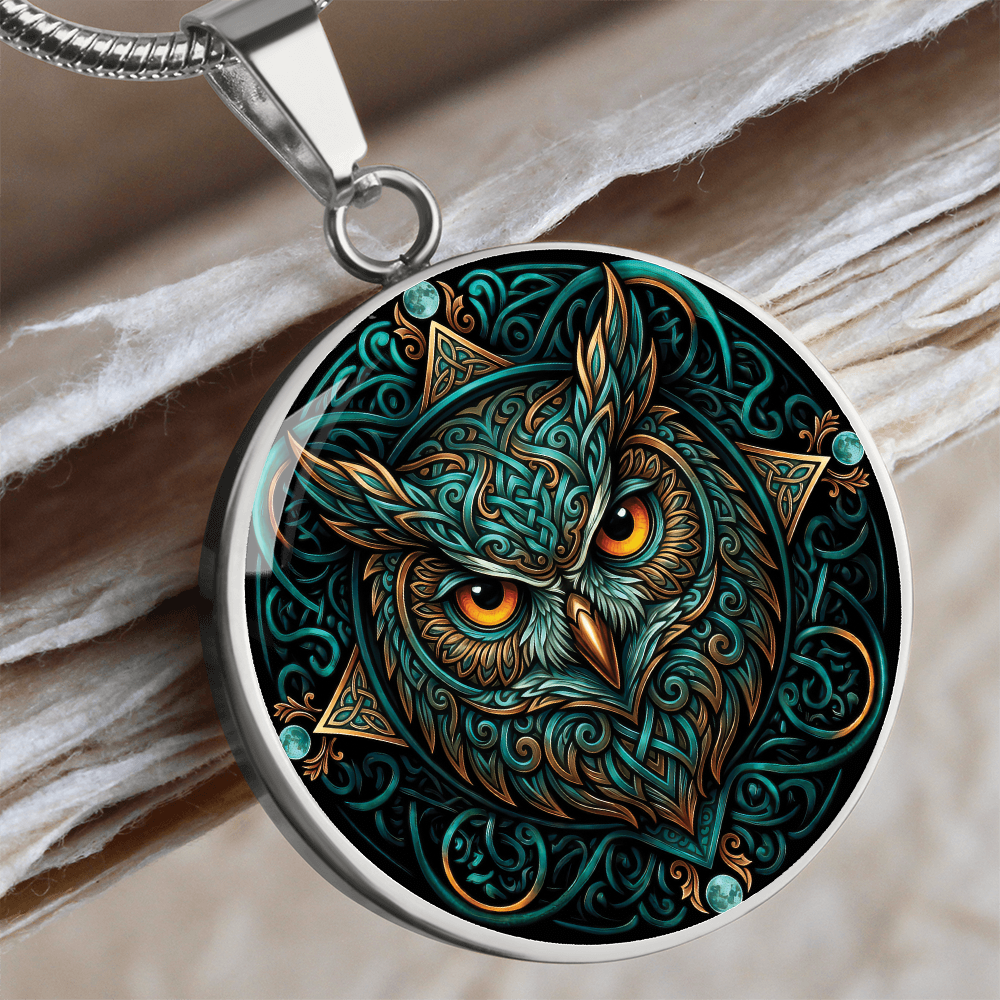 Celtic Owl Necklace – Symbolizing Wisdom and Spiritual Guidance