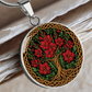 Celtic Tree of Life Pendant Necklace - Gladiolus August Birth Flower Jewelry