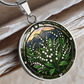 White Lily of the Valley Necklace - May Birth Flower Pendant Jewelry