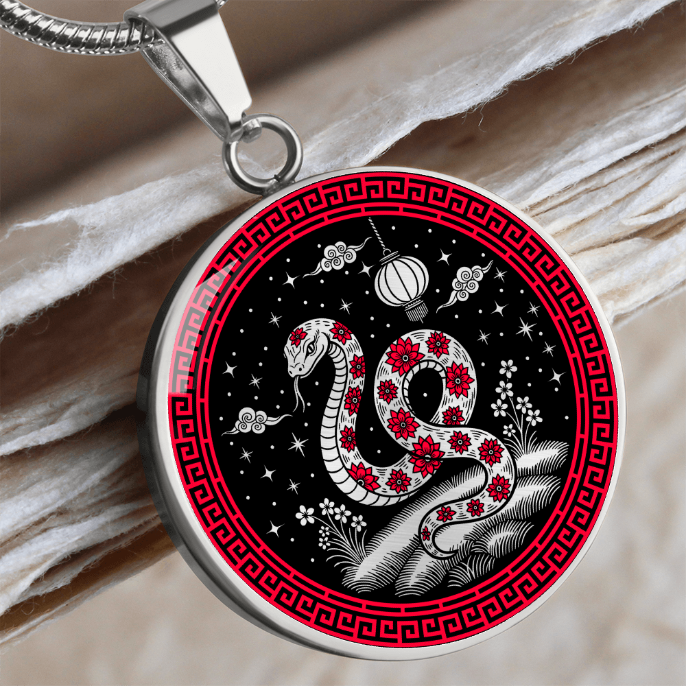 Snake Necklace - Chinese Zodiac Charm Pendant