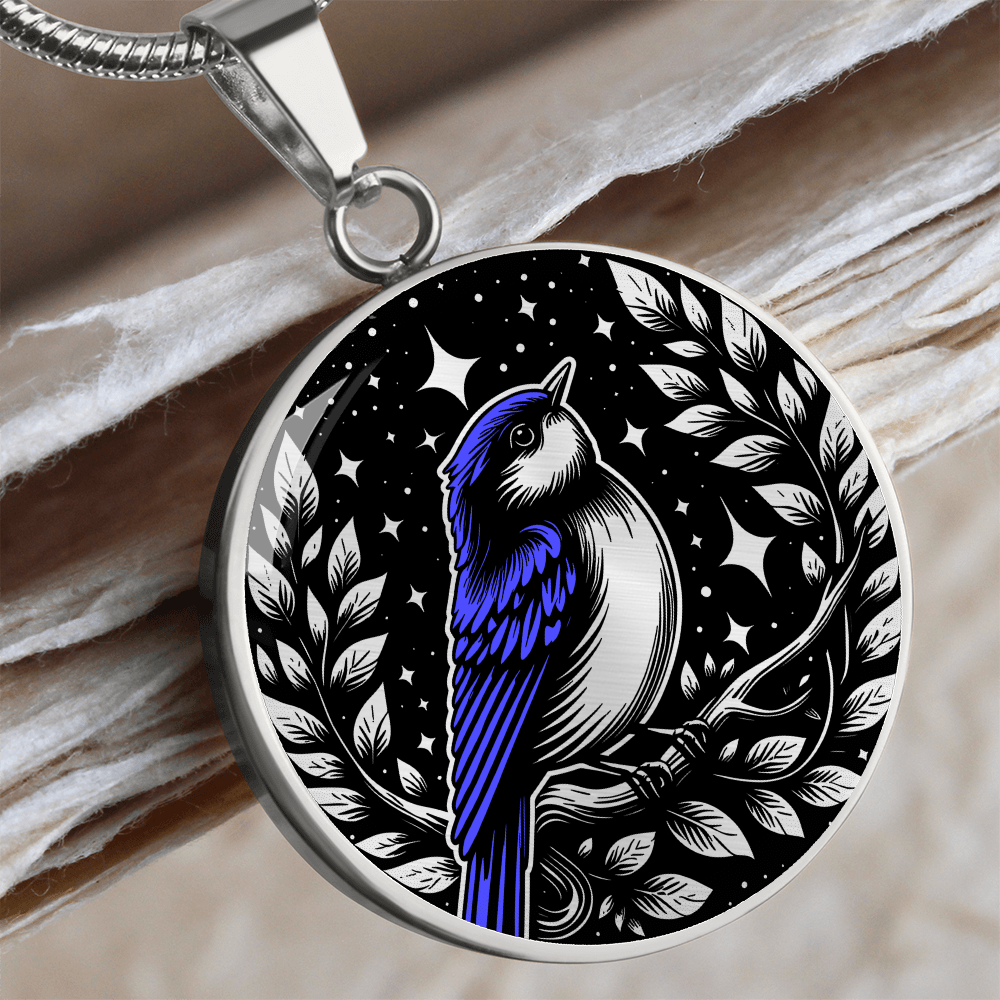 Eastern Bluebird Necklace