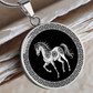 Horse Necklace Chinese Zodiac Animal Pendant Jewelry