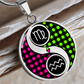 Virgo & Aquarius Necklace - Couples Zodiac Yin Yang Pendant Jewelry