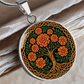 Celtic Tree of Life Pendant Necklace - Marigold October Birth Flower Jewelry