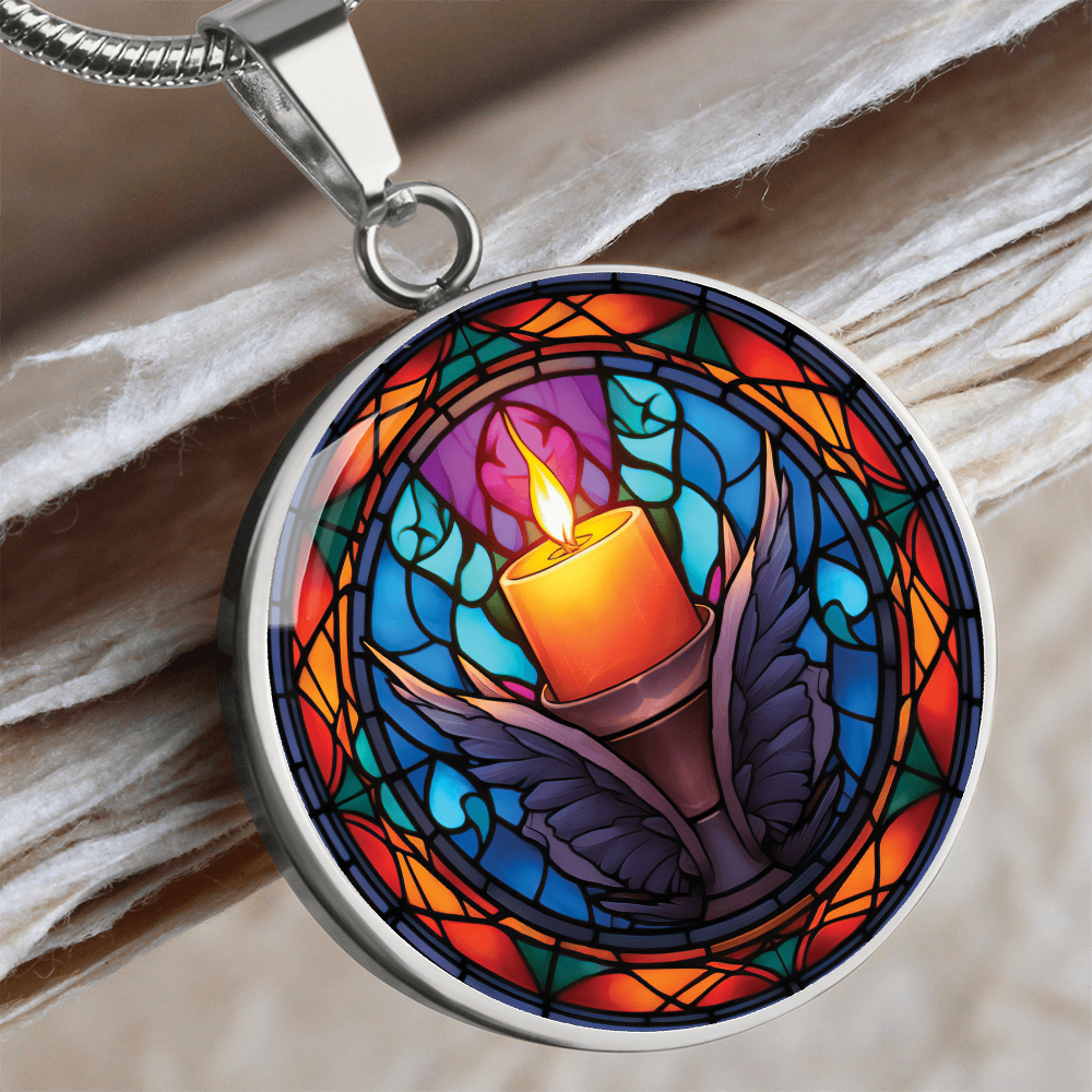 Advent Candle Necklace - Christian Pendant Jewelry
