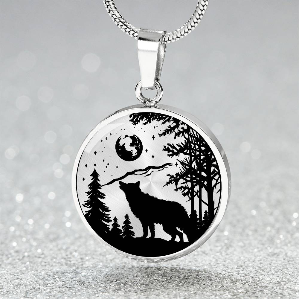 Silver Wolf Necklace