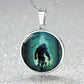 an Elegant silver pendant Bigfoot Necklace. Colors are Green, Brown, Black, Blue and White. This jewelry offers personalization with an engraving option for a name.