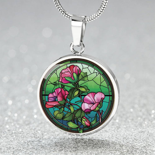 Sweet Pea Birth Flower Necklace