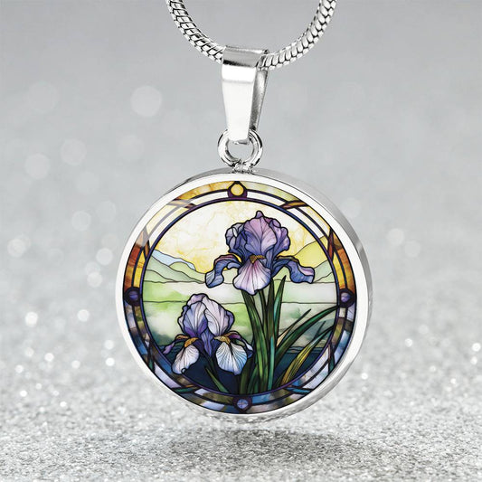 Purple Iris Necklace