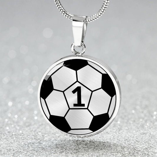 Soccer Necklace Gold - Silver Soccer Ball Pendant - Football Necklace For Mom or Dad - Soccer Jewelry For Girl & Boy - Soccer Charm Necklace