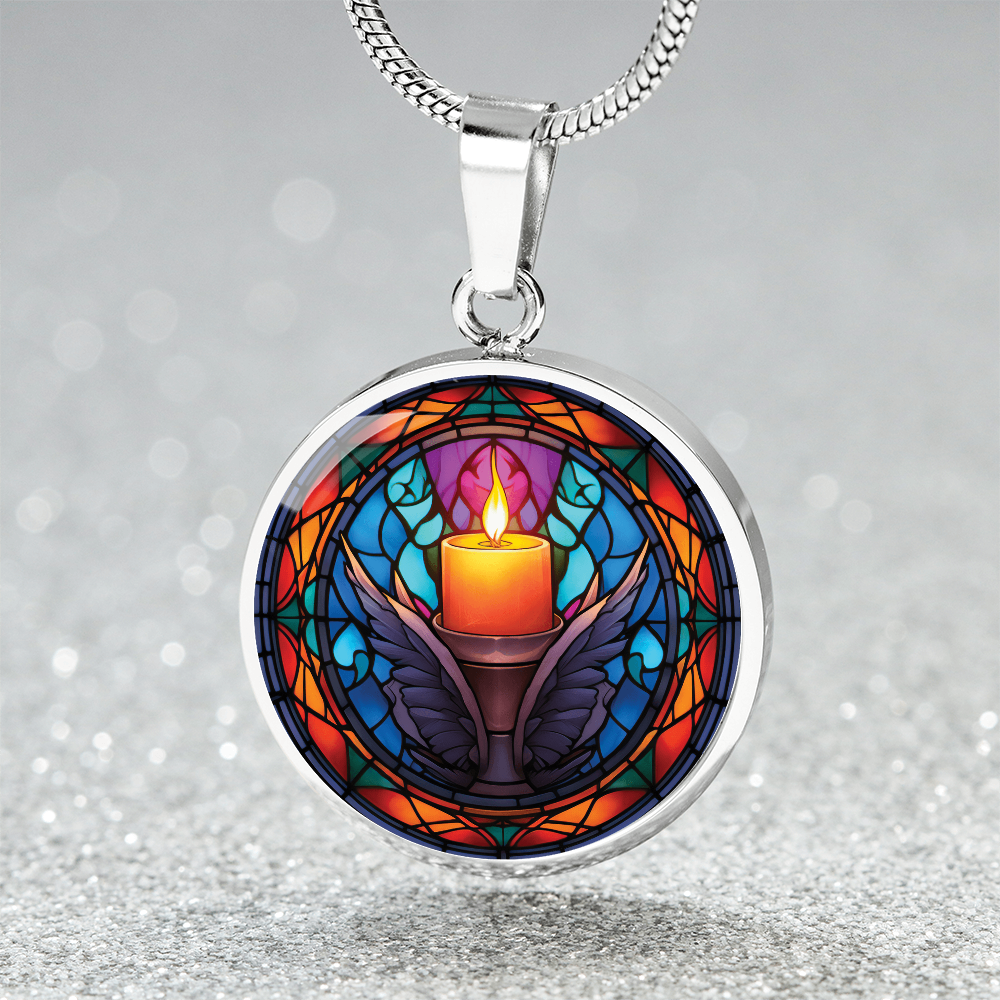 Advent Candle Necklace - Christian Pendant Jewelry