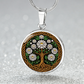 Celtic Tree of Life Pendant Necklace - Water Lily July Birth Flower Jewelry
