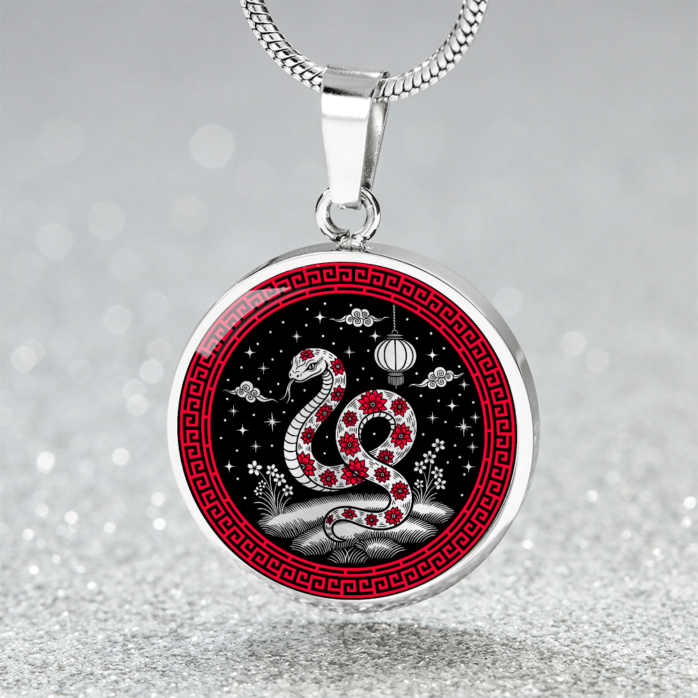 Snake Necklace - Chinese Zodiac Charm Pendant