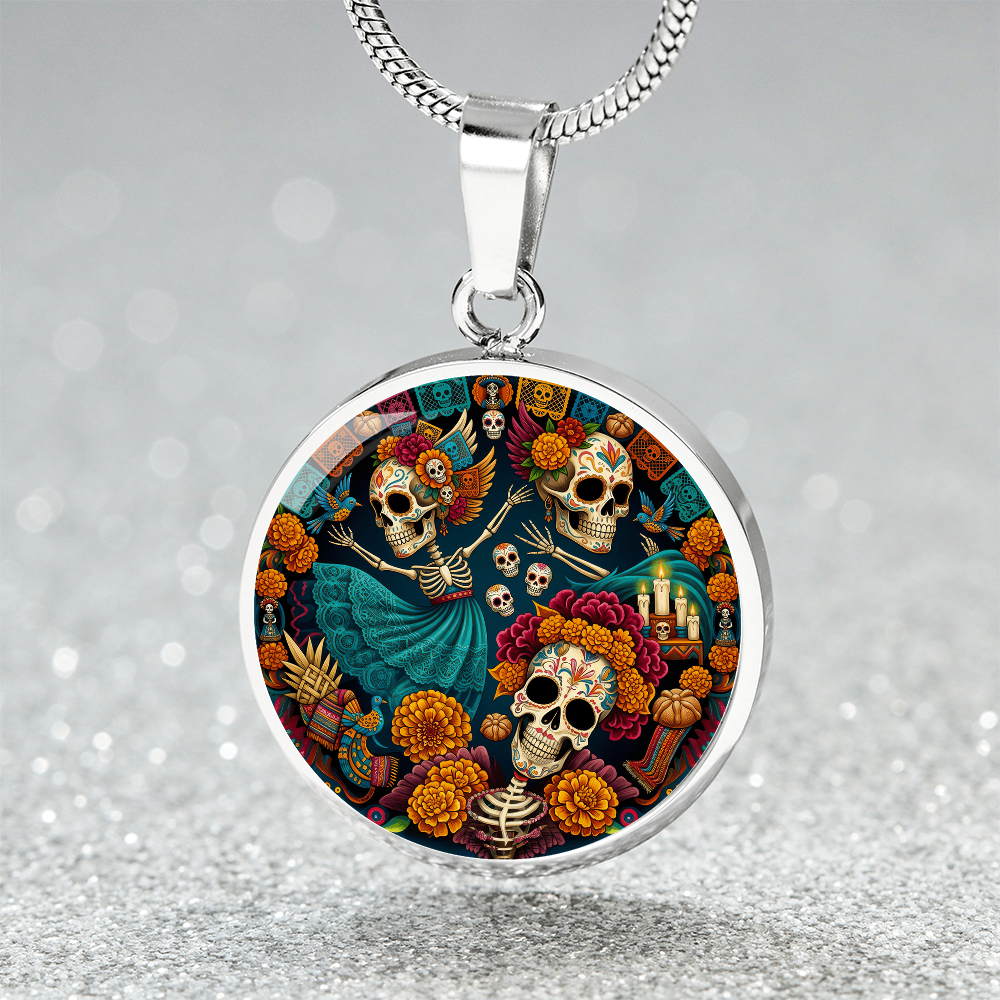 Day of the Dead Necklace - Día de los Muertos Pendant Jewelry
