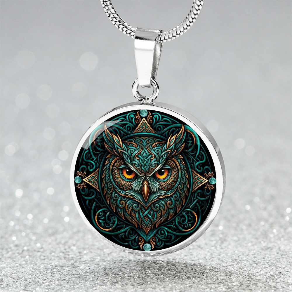 Celtic Owl Necklace – Symbolizing Wisdom and Spiritual Guidance