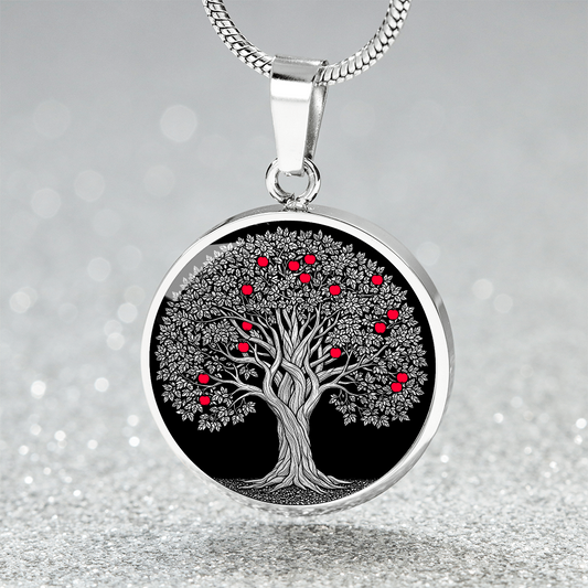 Apple tree necklace