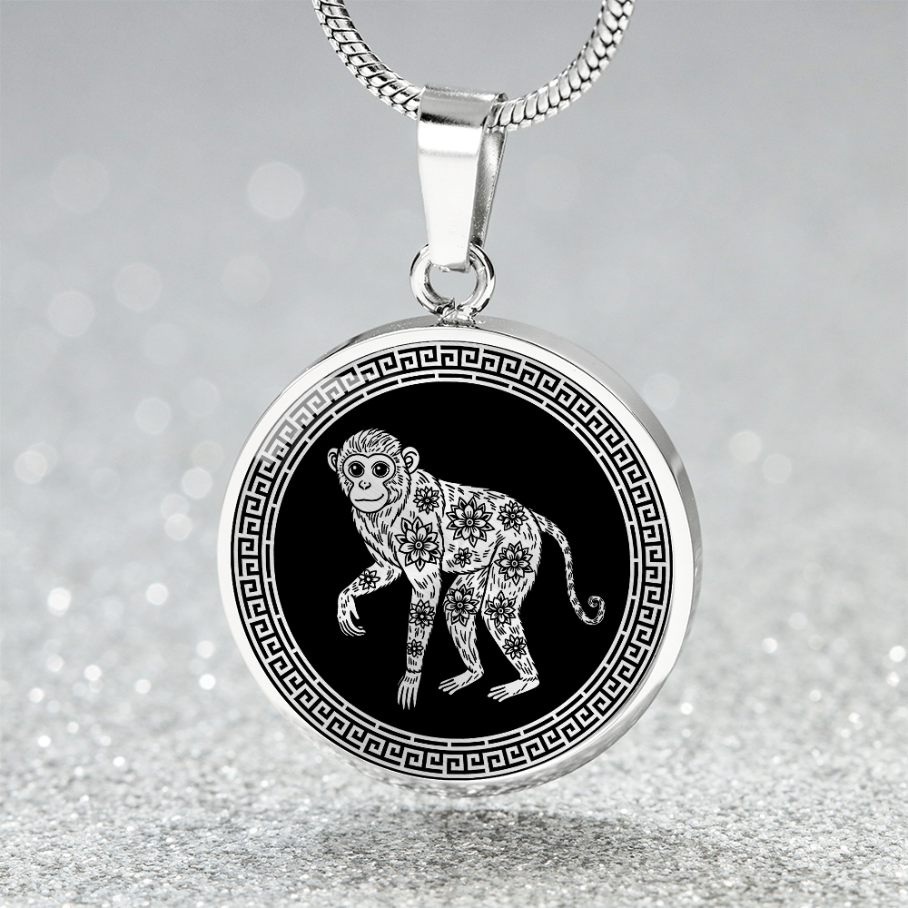 Monkey Necklace Chinese Zodiac Animal Pendant Jewelry