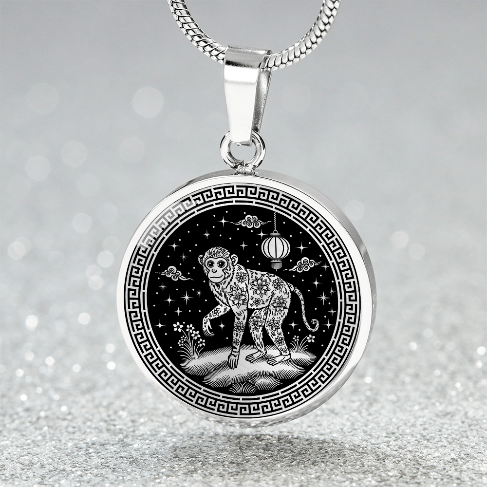 Monkey Necklace Chinese Zodiac Animal Pendant Jewelry