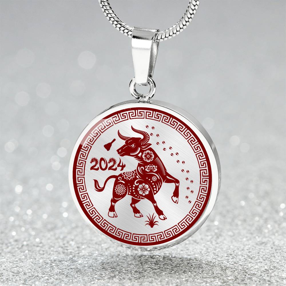 2024 Silver Ox Zodiac Necklace