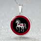 Horse Necklace Chinese Zodiac Pendant Jewelry
