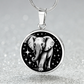Elephant Necklace, Good Luck Charm Pendant, Spirit Companion Jewelry Gifts, Engraved Gold Elephant Valentines Gift & Mothers Day Necklace