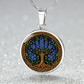 Celtic Tree of Life Pendant Necklace - Larkspur July Birth Flower Jewelry