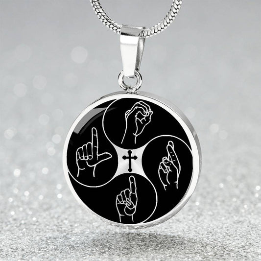 Christian Cross LORD Necklace