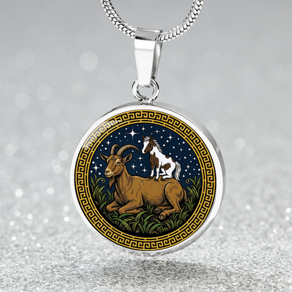 Horse & Goat Necklace - Couples Chinese Zodiac Animal Pendant Jewelry