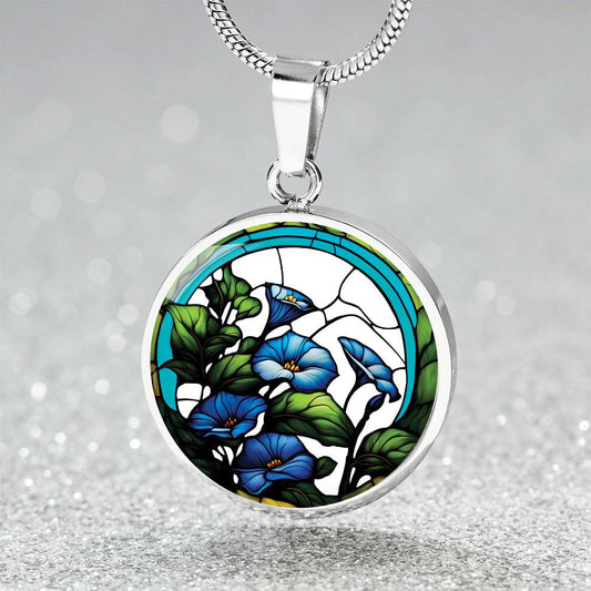 Blue Morning Glory Necklace