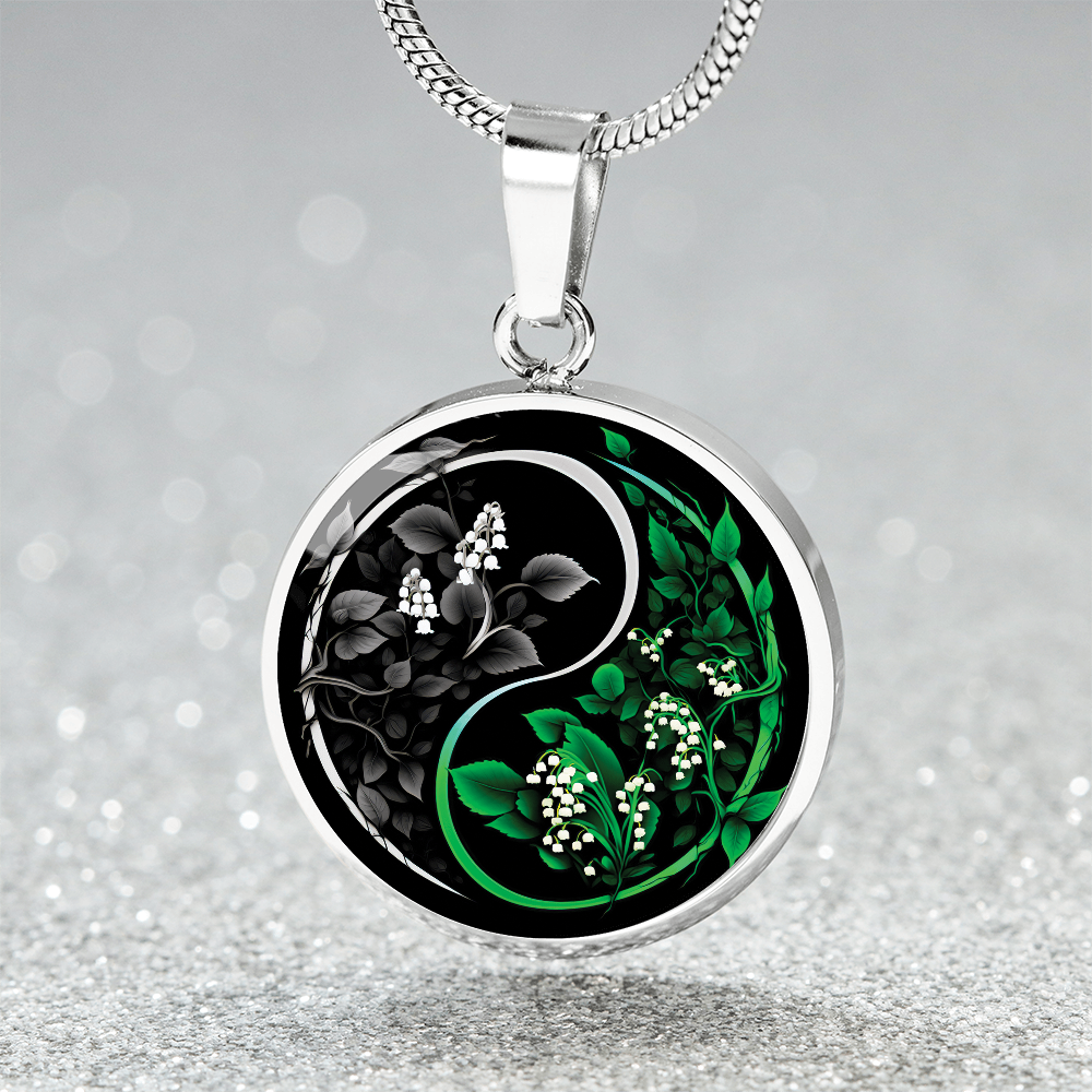 Lily of the Valley Necklace - May Yin Yang Birth Flower Jewelry