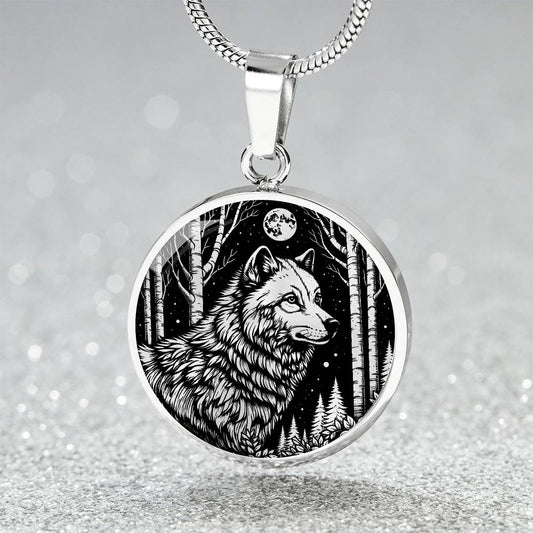 Silver Wolf Necklace - Wolf Pendant Gold - Spirit Animal Jewelry For Her or Him - Lunar New Year of the Dog Necklace - Wolf Charm Necklace