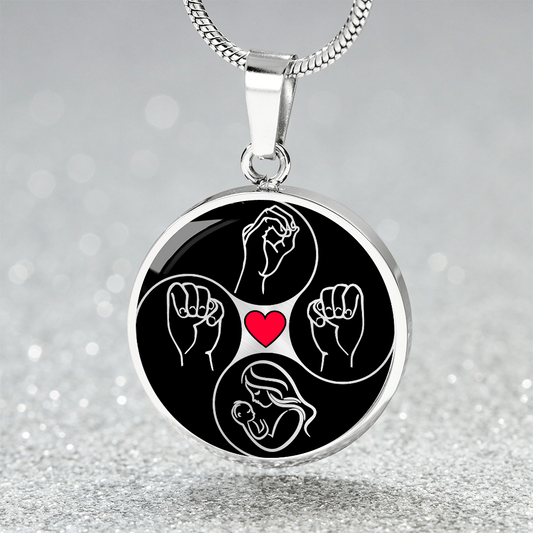 Mom Sign Language Necklace