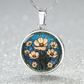 Cosmos Pendant Necklace - October Birth Flower Jewelry