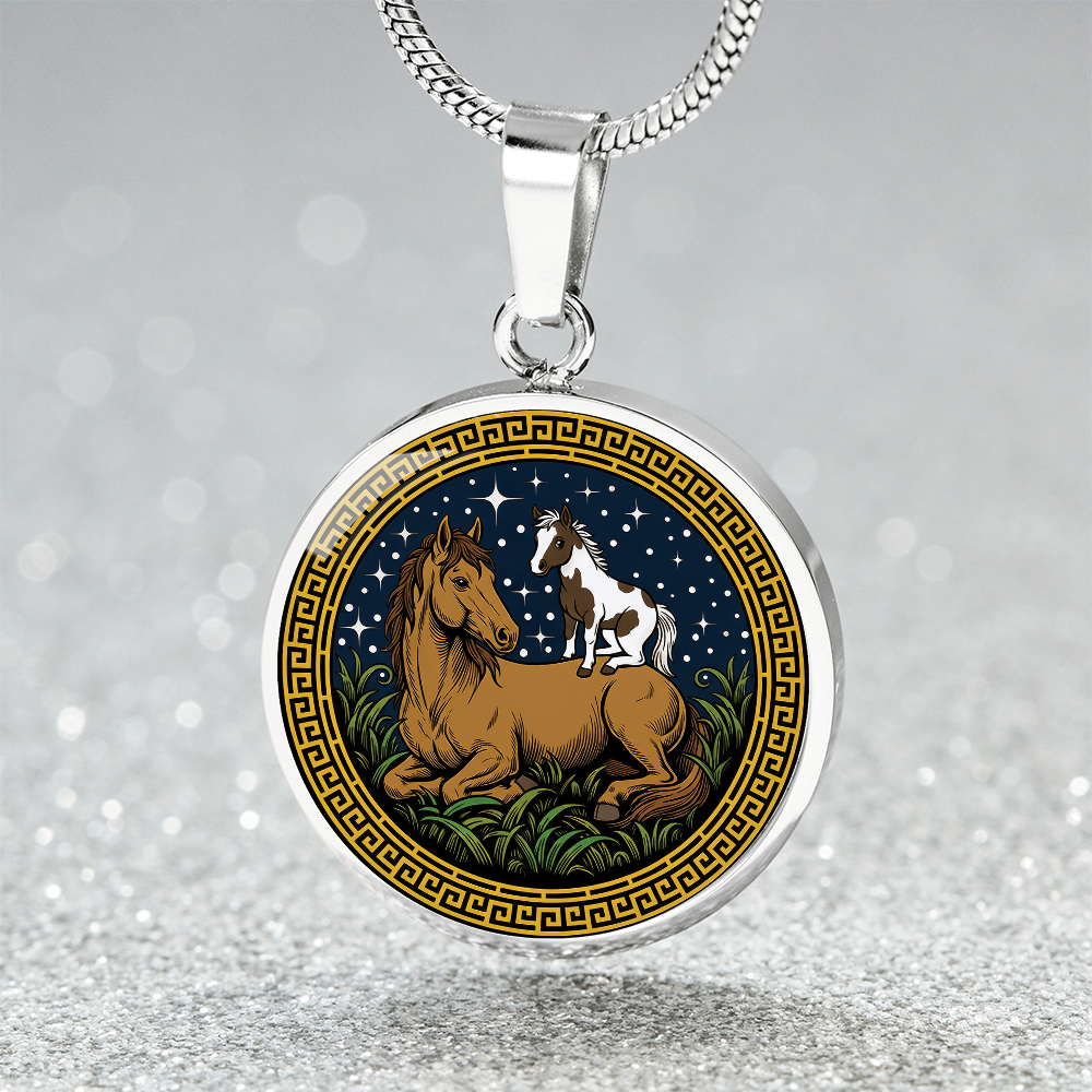 Horse and Horse Necklace - Couples Chinese Zodiac Animal Pendant Jewelry