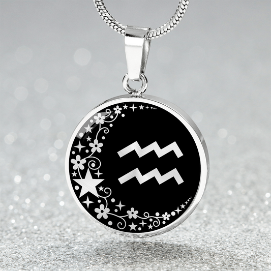 Aquarius Zodiac Pendant Necklace