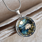 Water Lily Necklace - July Birth Flower Pendant Jewelry