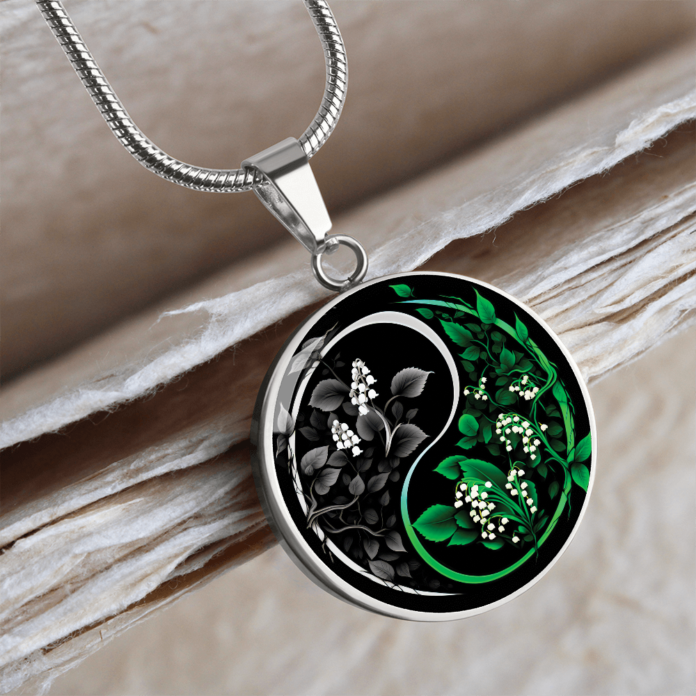 Lily of the Valley Necklace - May Yin Yang Birth Flower Jewelry