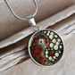 Rose Yin Yang Necklace - June Birth Month Flower Pendant Jewelry