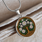 Celtic Tree of Life Pendant Necklace - Water Lily July Birth Flower Jewelry