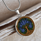 Celtic Tree of Life Pendant Necklace - Larkspur July Birth Flower Jewelry