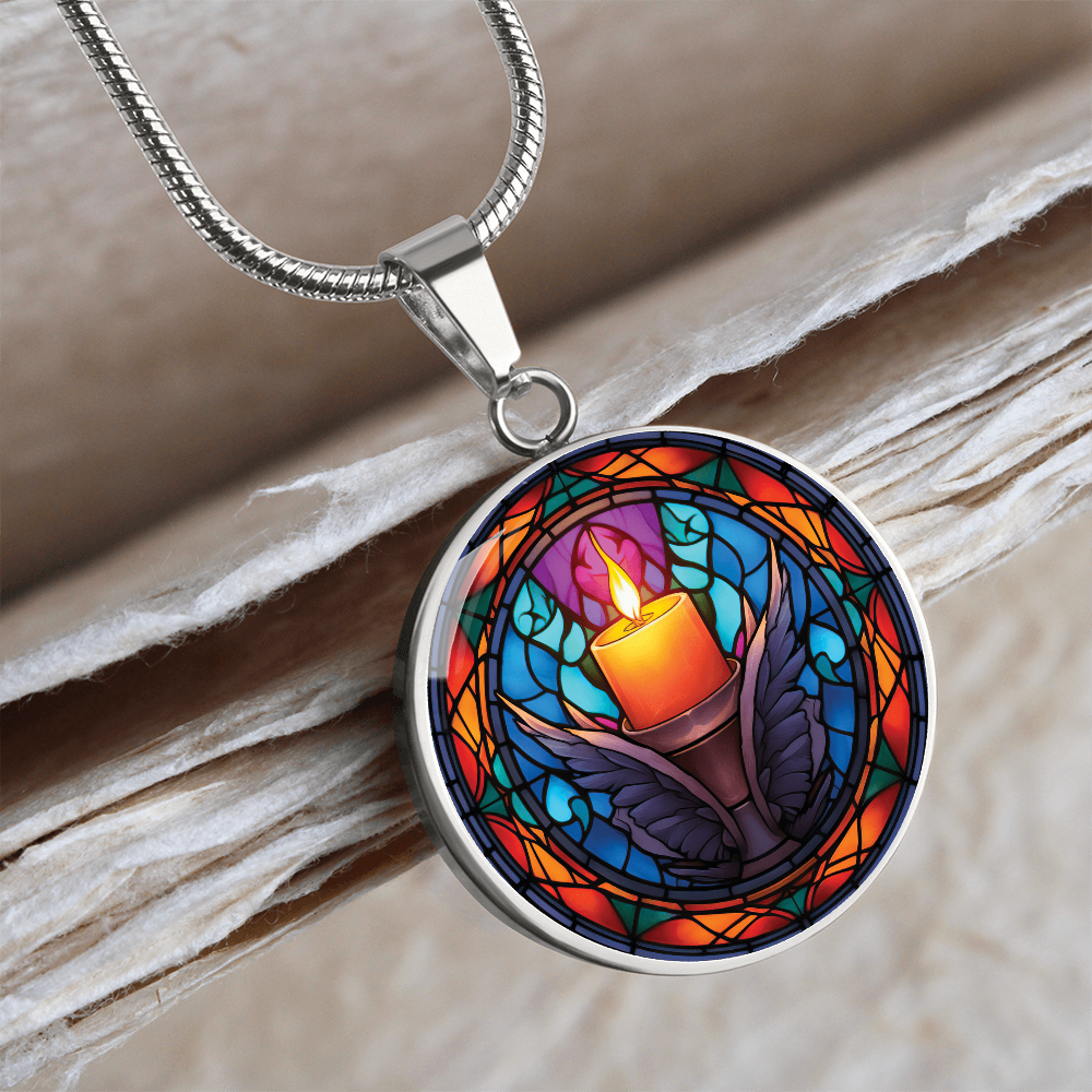 Advent Candle Necklace - Christian Pendant Jewelry
