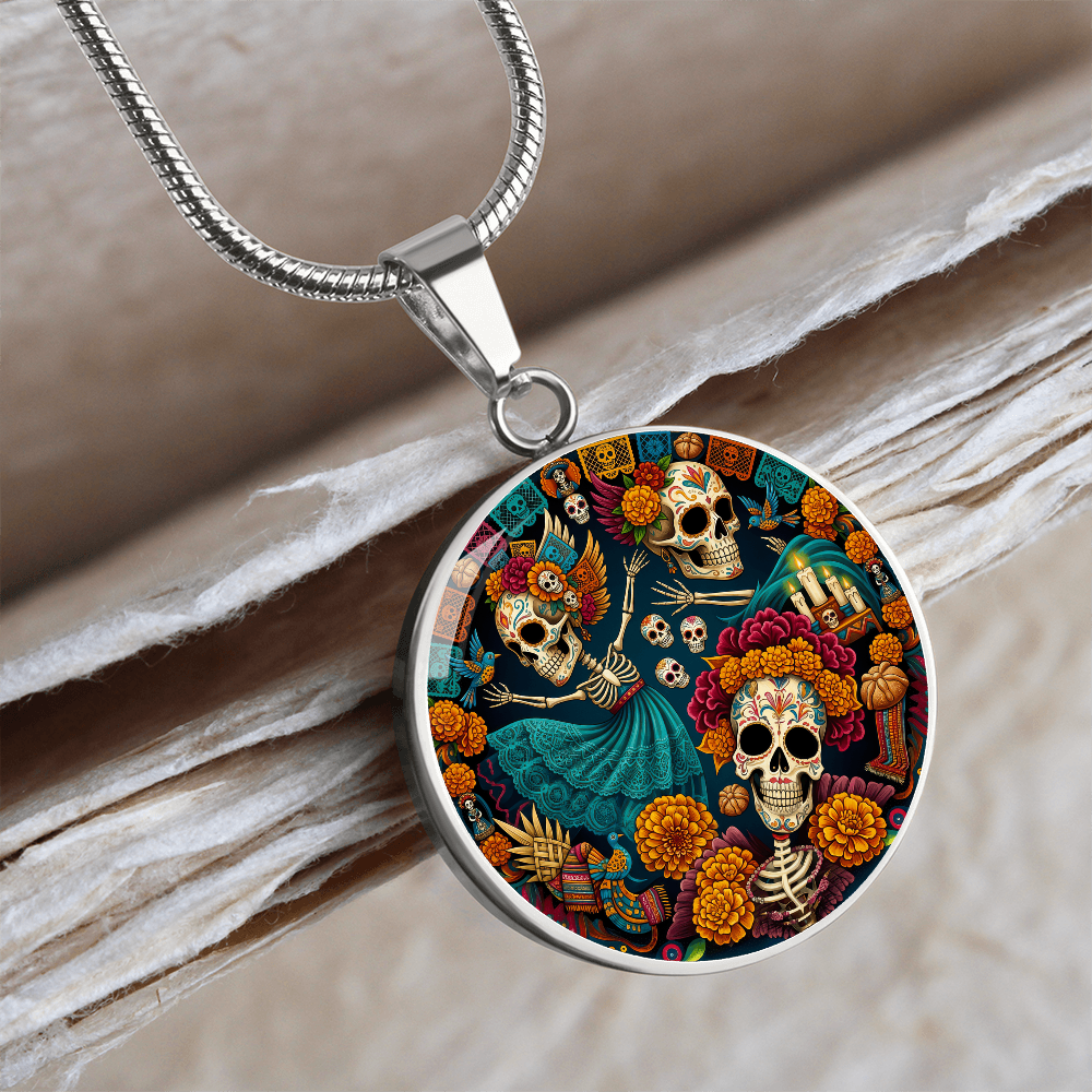 Day of the Dead Necklace - Día de los Muertos Pendant Jewelry