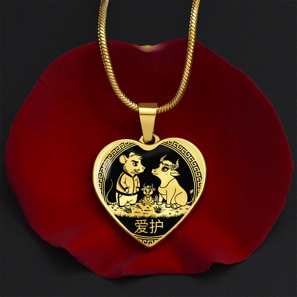 Rat & Ox Family Pendant Necklace