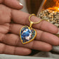 Blue Jay Necklace, Golden Bird Necklace, Engraved Bluejay Spirit Companion Jewelry Gifts For Her, Valentines Gift & Mothers Day Necklace