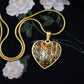 Engraved Heart Birch Tree Necklace