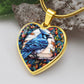 Blue Jay Necklace, Golden Bird Necklace, Engraved Bluejay Spirit Companion Jewelry Gifts For Her, Valentines Gift & Mothers Day Necklace